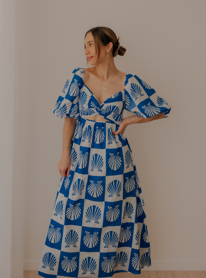 Zyla Blue Maxi Dress