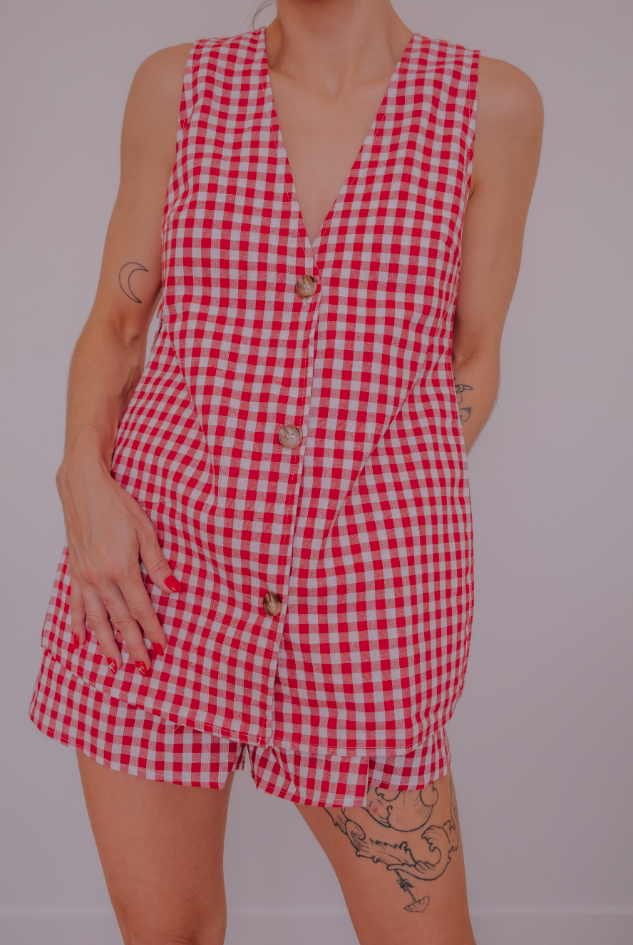 Holly Set - Red Gingham