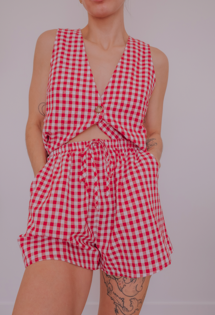 Holly Set - Red Gingham