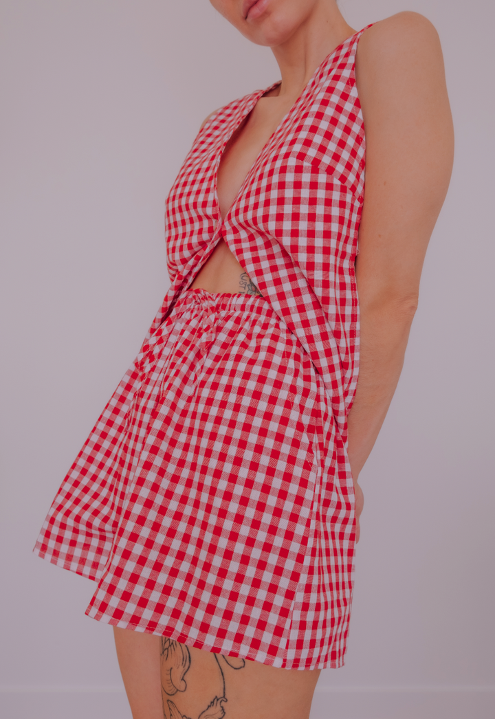 Holly Set - Red Gingham