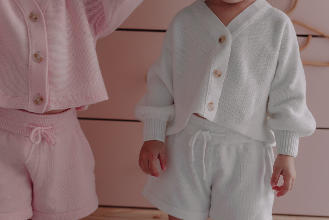 Florence - White Kids Knit Set